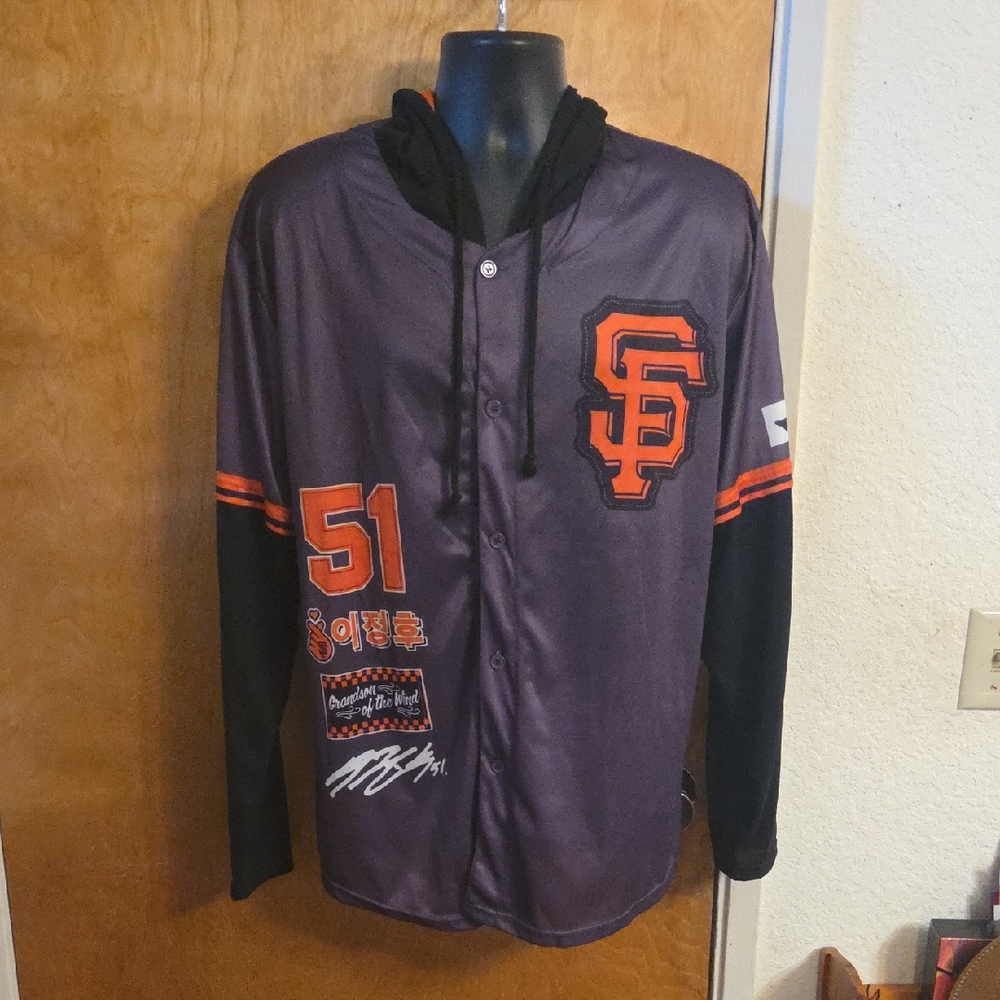 San Francisco Giants Jung Hoo Lee Jersey Hoodie Sweater SGA Size XL 6/22/25